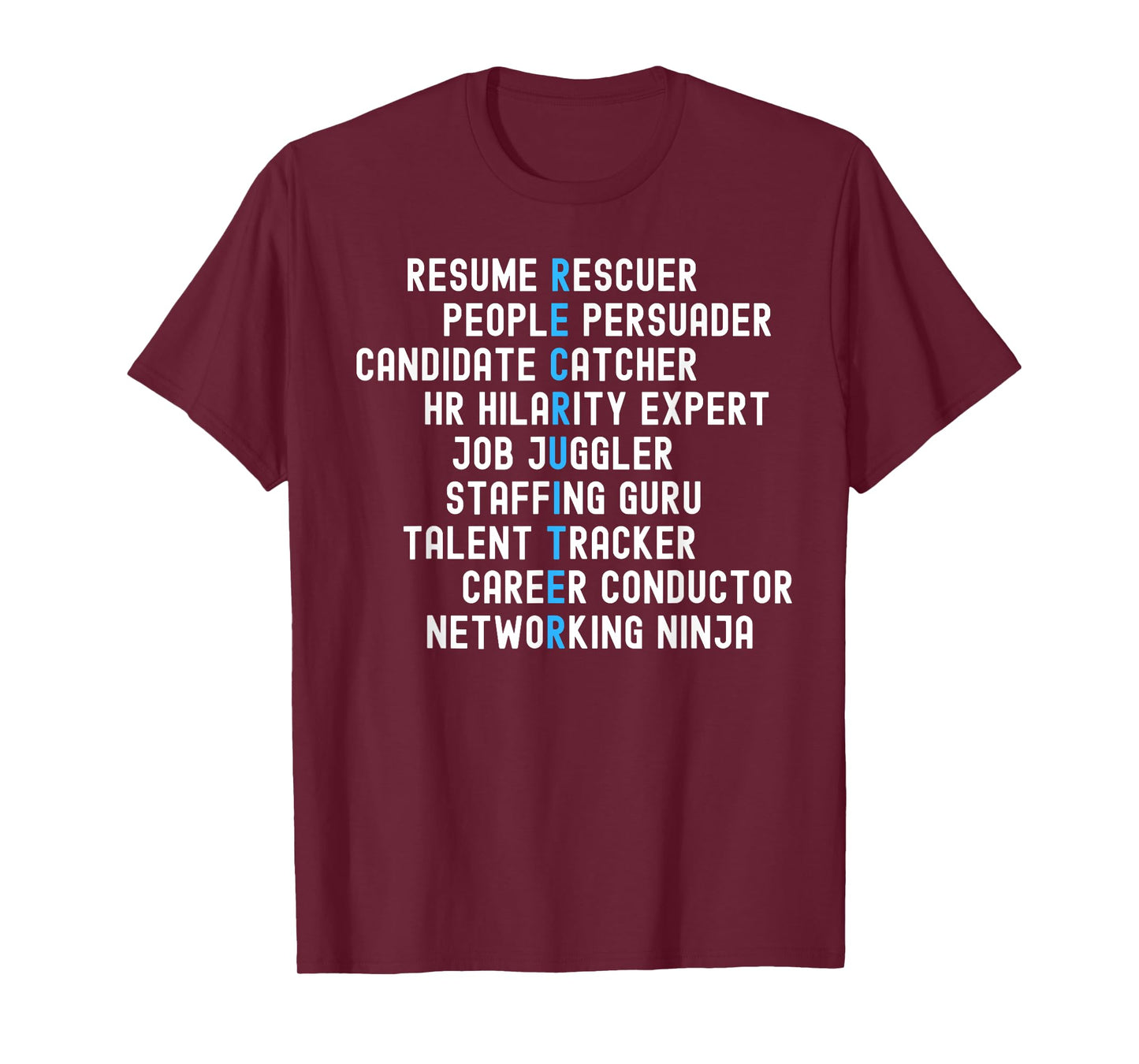 Click Like for Recruitment Funny Recruiter Definitions with Job Responsibilities Unisex-Adults Black T-Shirt