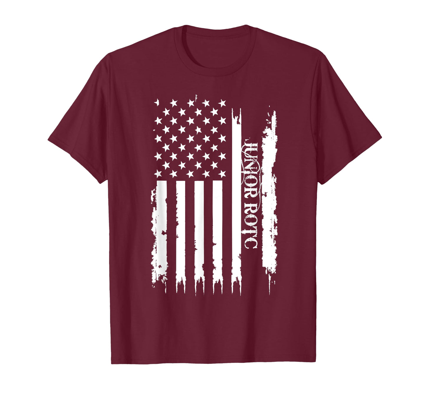 Junior ROTC United States Distressed w US Flag T-Shirt