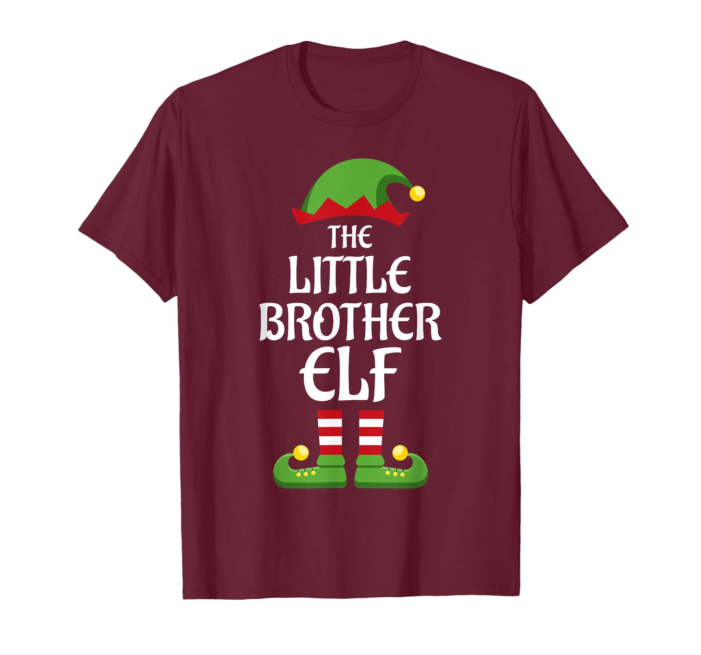 Little Brother Elf Family Matching Group Christmas T-Shirt