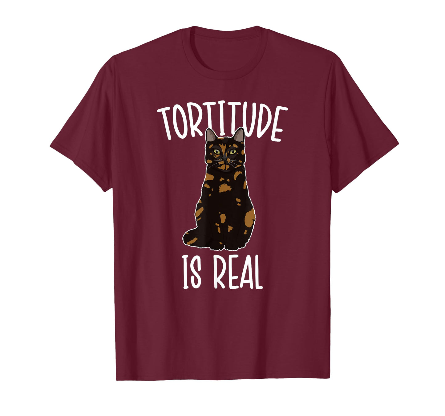 Tortitude Is Real Tortie Cat Owner Tortoiseshell Cat Lover Men Women Girls Kids T-Shirt