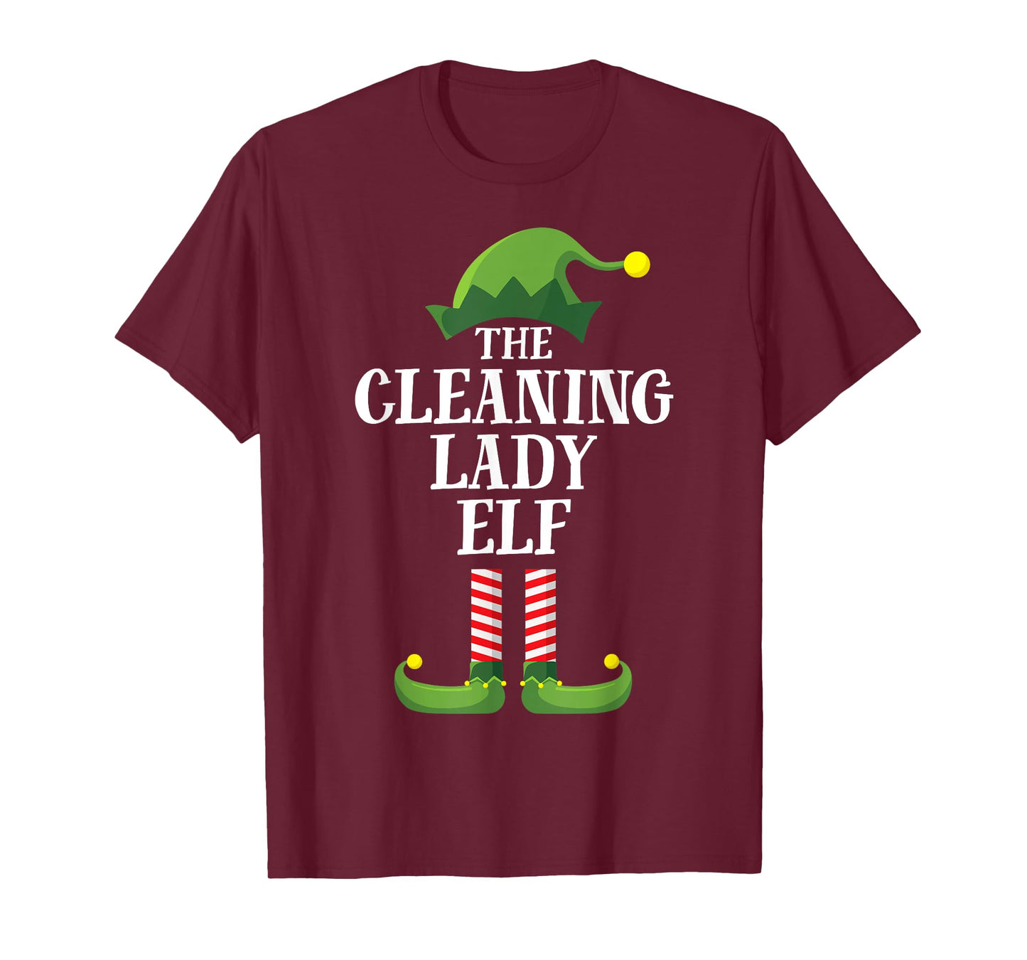 Cleaning Lady Elf Matching Family Group Christmas Party PJ T-Shirt