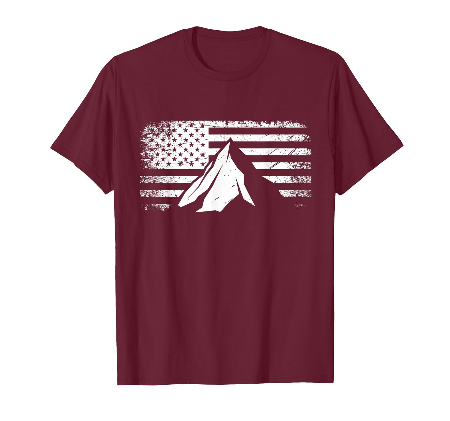 American Flag Outdoor Camping Apparel - Hiking Camping T-Shirt