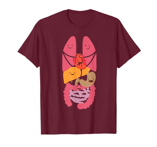 Cool Body Anatomy Costume Funny Organ T-Shirt T-Shirt