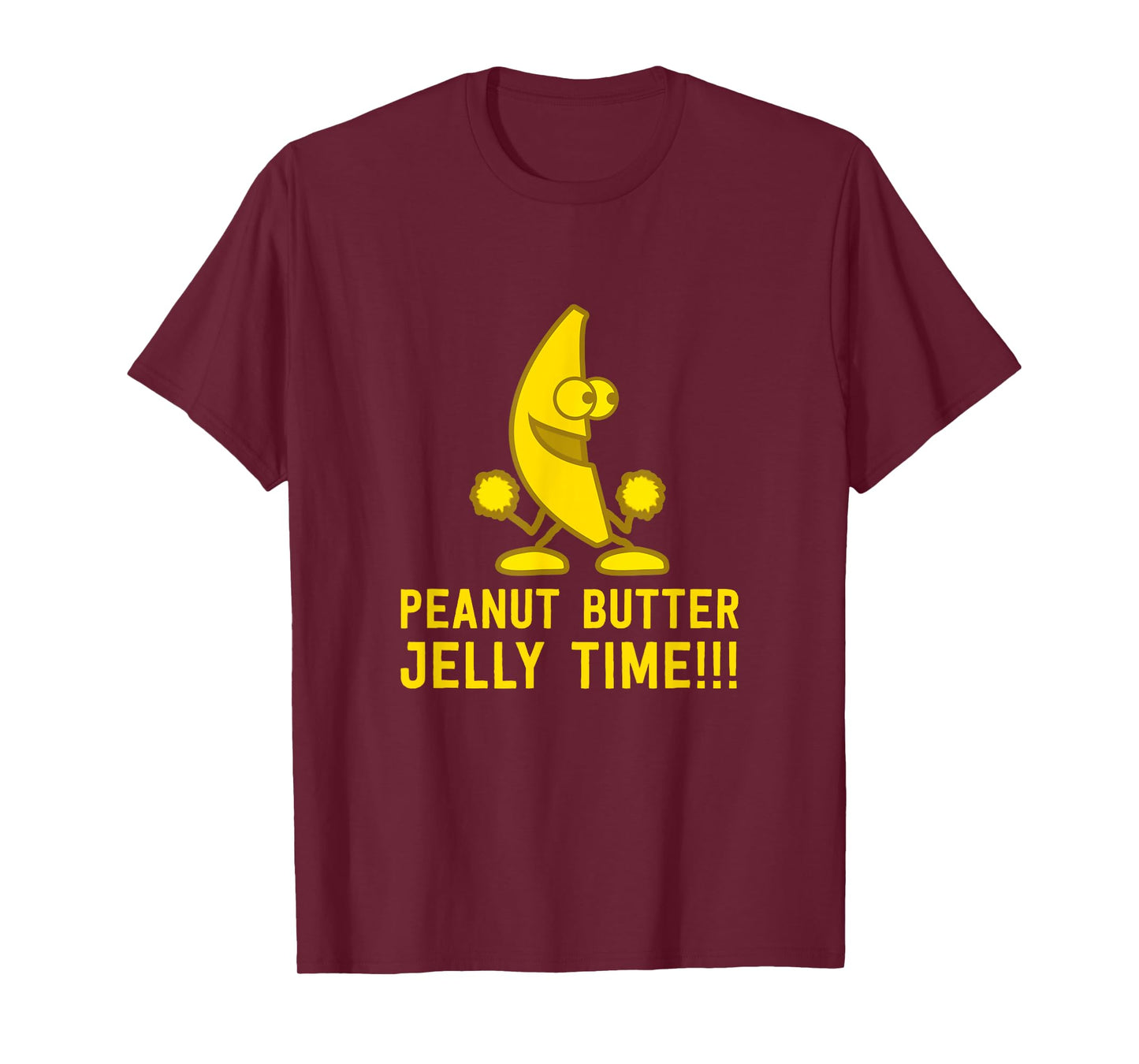 Peanut Butter Jelly Time Funny Banana Yellow Fruit T-Shirt T-Shirt
