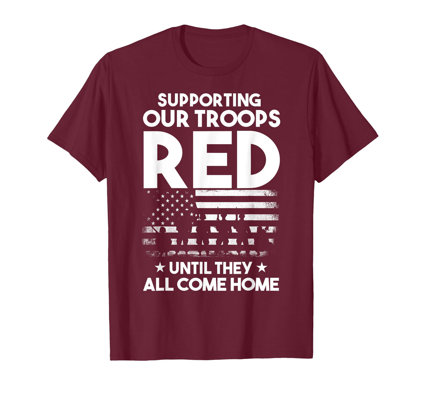 Red Friday Military Shirt Supporting Our Troops Patriotic T-Shirt for Women Kids Men