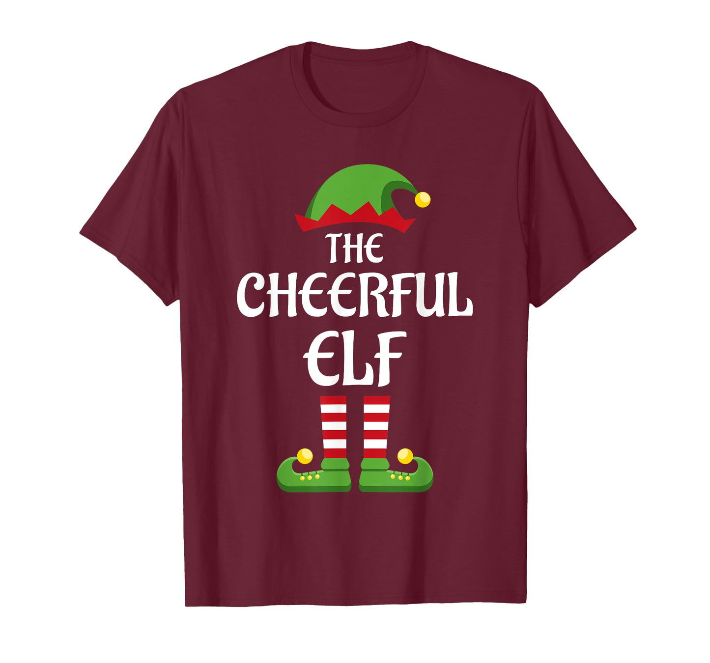 Cheerful Elf Family Matching Group Christmas T-Shirt