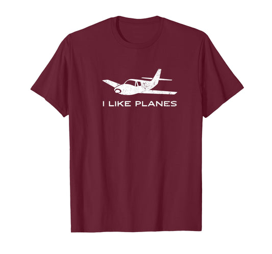 Aviation I Like Planes Vintage T-Shirt Gift Men Women Kids T-Shirt