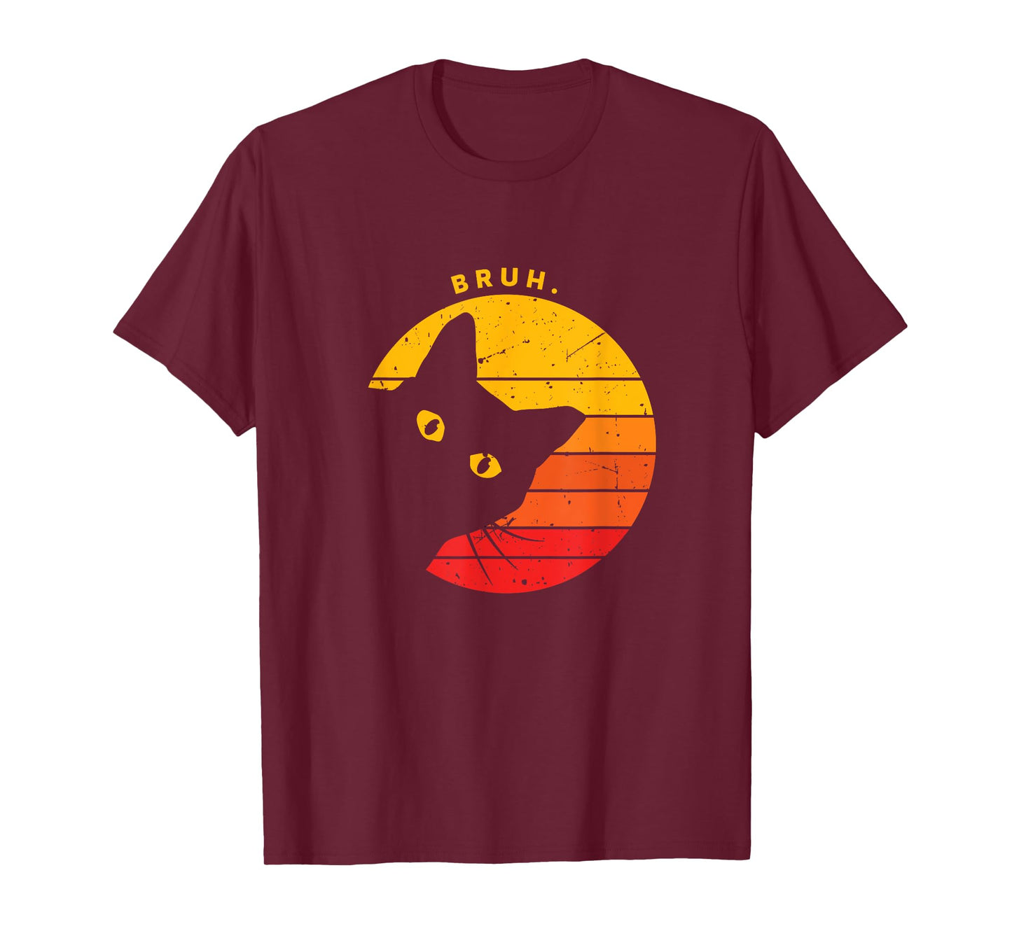 Bruh - Funny Sarcastic Cat Kitten Meme Lover T-Shirt