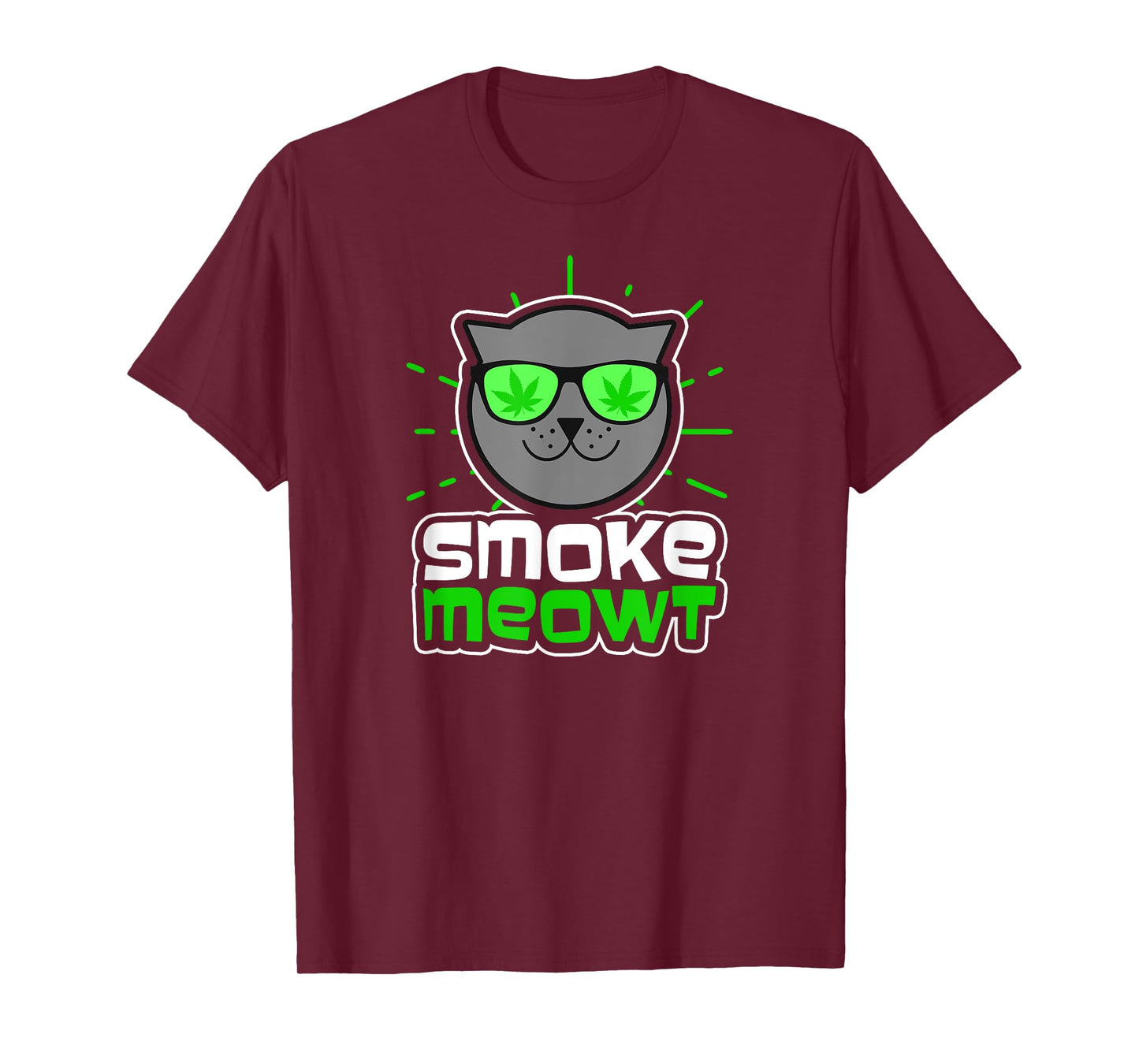 Cat Weed Design Smoke Meowt Gift Men Women T-Shirt