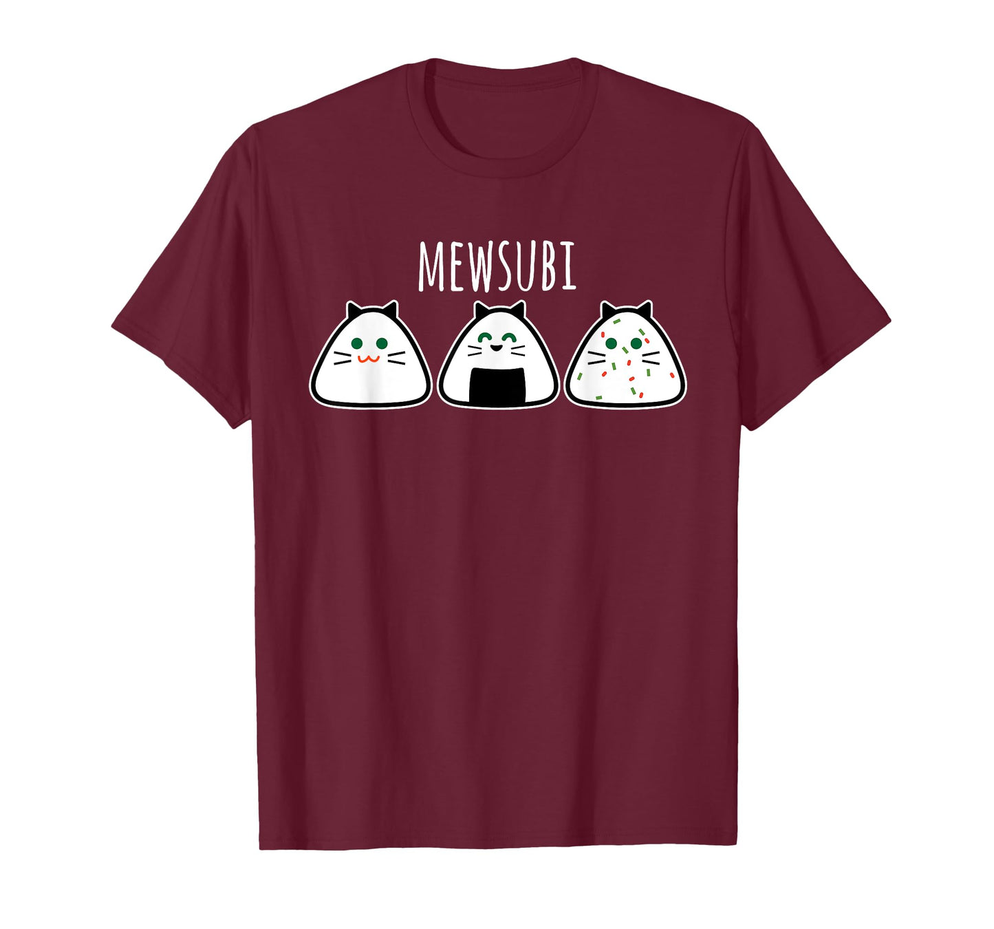 Funny Cat Musubi Men Women T-Shirt