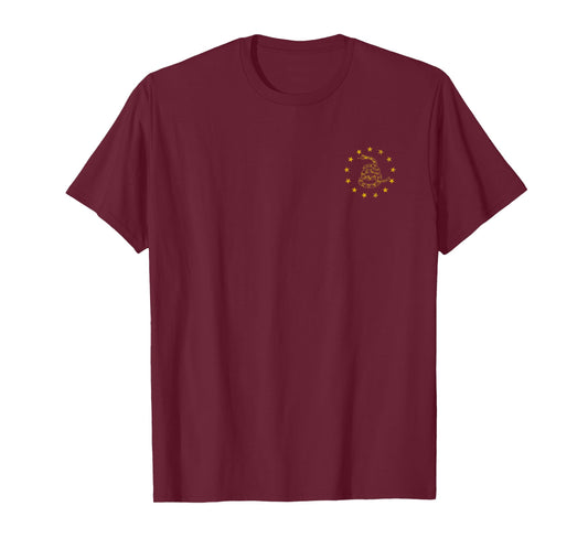Vintage Gadsden Snake, Betsy Ross Flag - 13 Colonies Flag T-Shirt