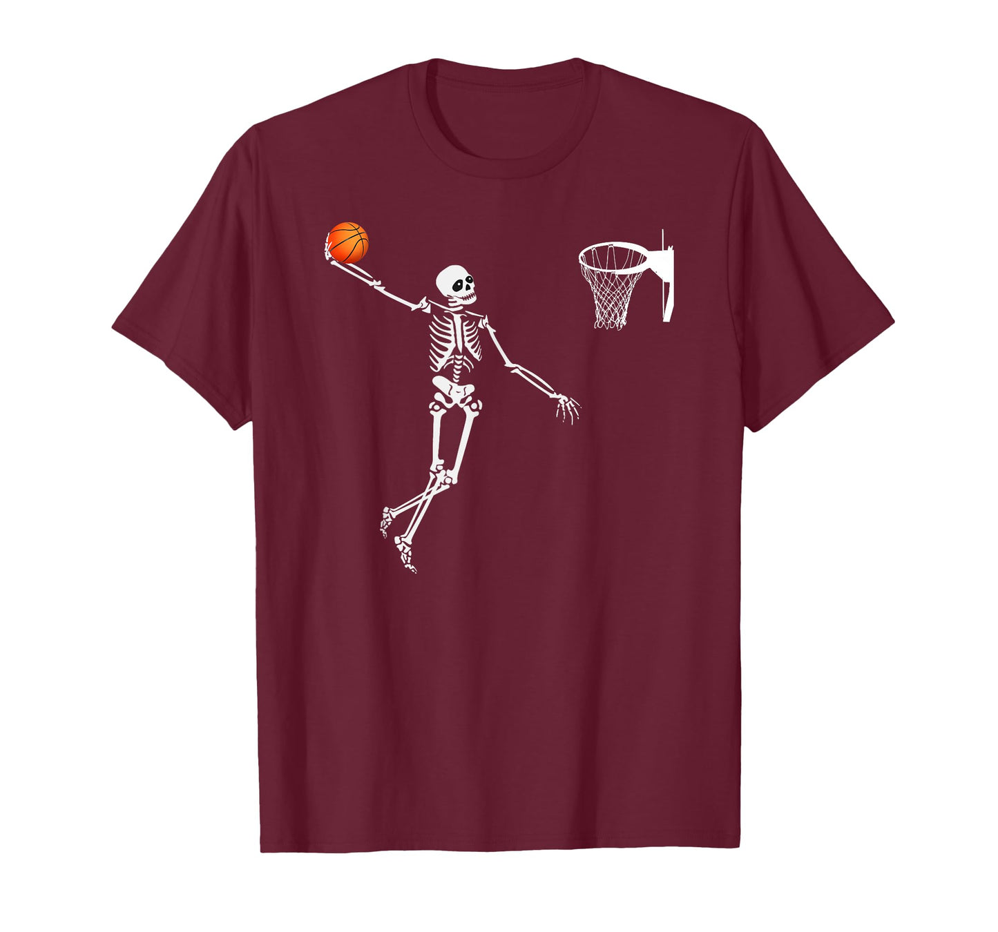 Basketball Skeleton Halloween Shirt Art-Dunking Skeleton T-Shirt