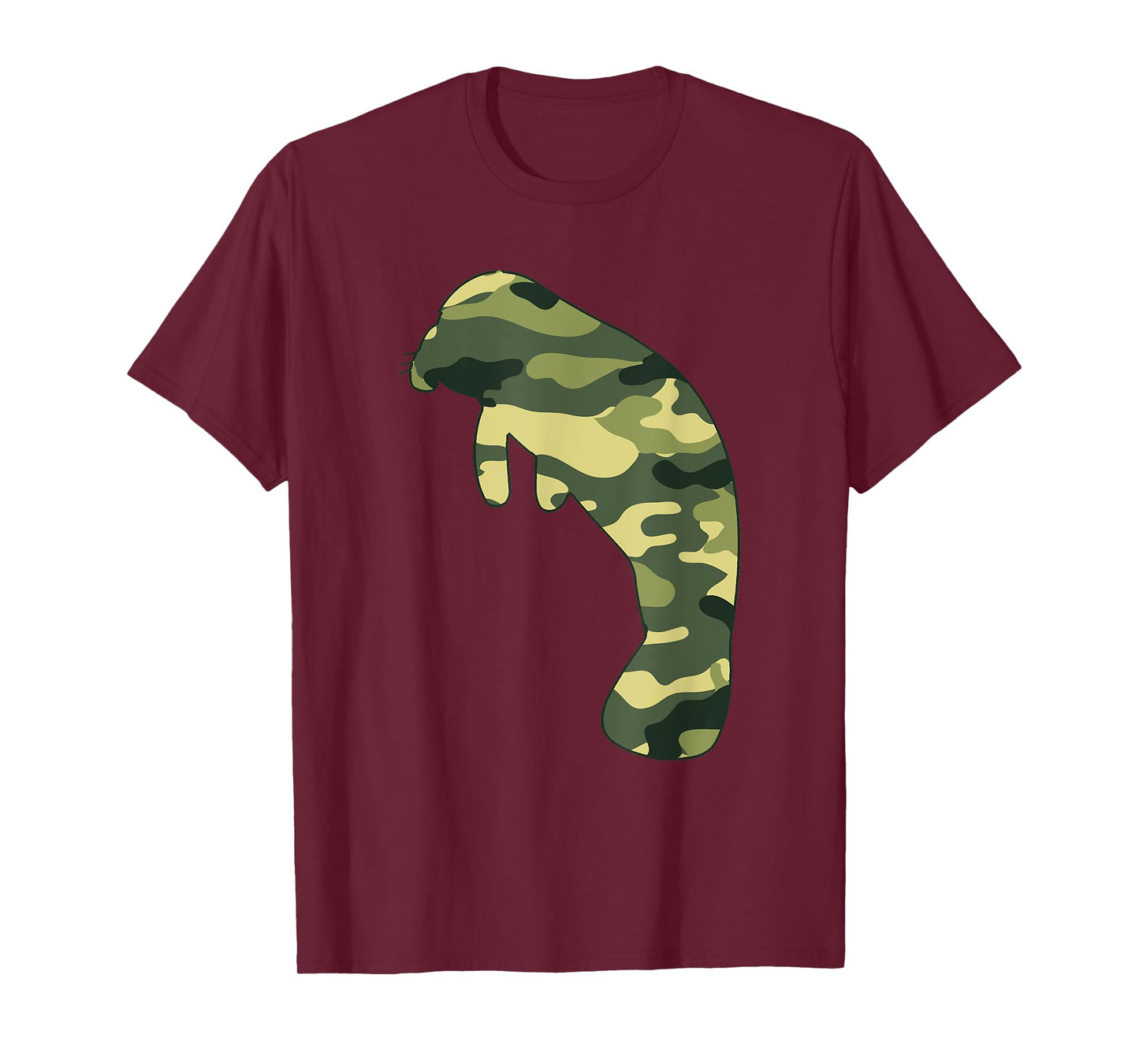 Military Dugong Camo Men Print US Manatee Veteran Gift T-Shirt