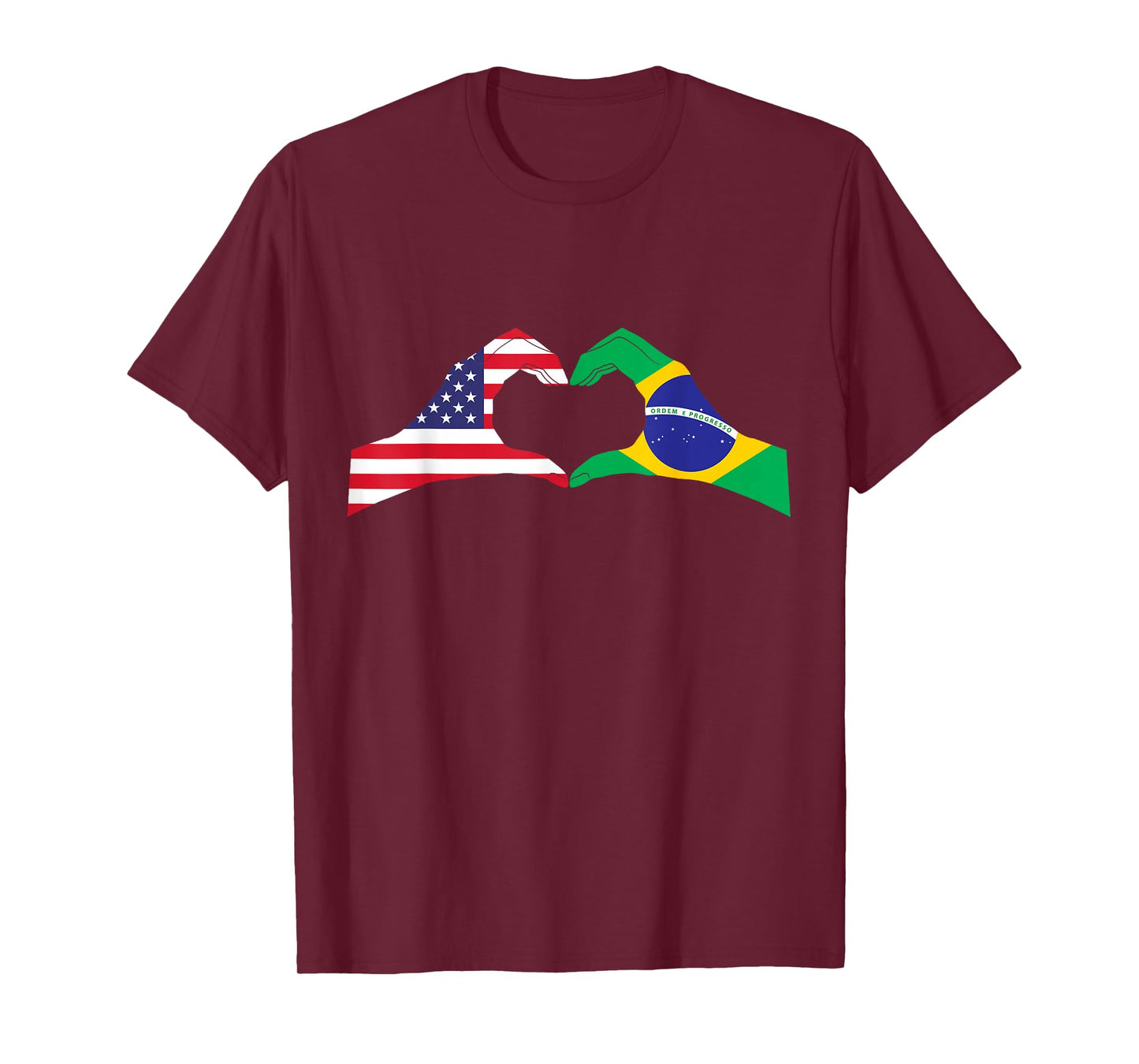Half Brazilian Half American USA Brazil Culture Patriot Love T-Shirt