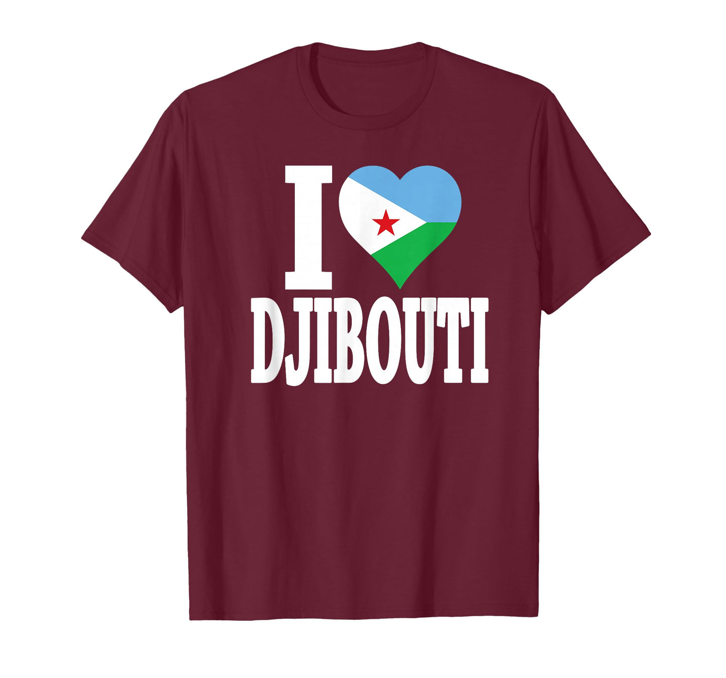 Djibouti pride I love Djibouti flag Africa t-shirt T-Shirt