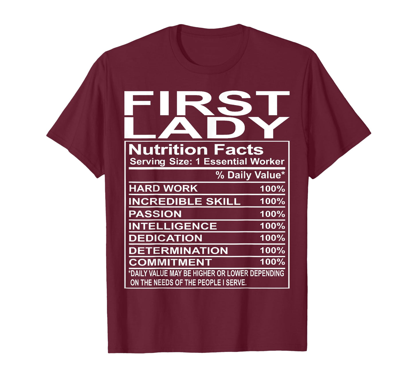 First Lady Gifts Church Appreciation Funny T-Shirt Small