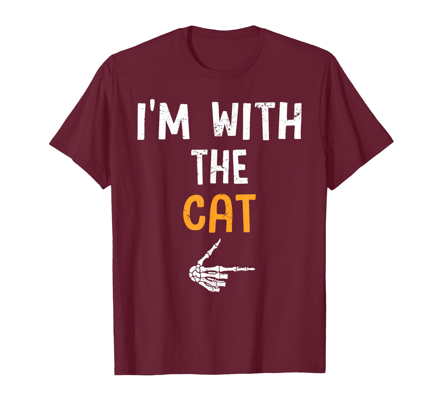 I'm with The Cat Costume Halloween Matching Couple T-Shirt
