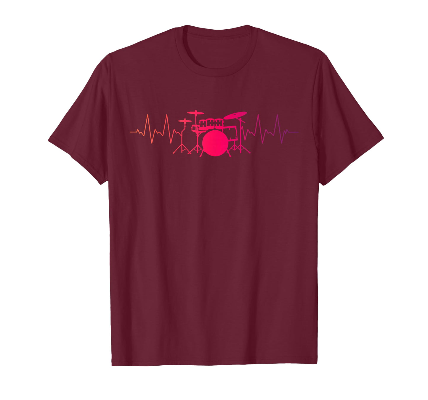 Drummer Heartbeat Pulse Drum Set Musician T-Shirt