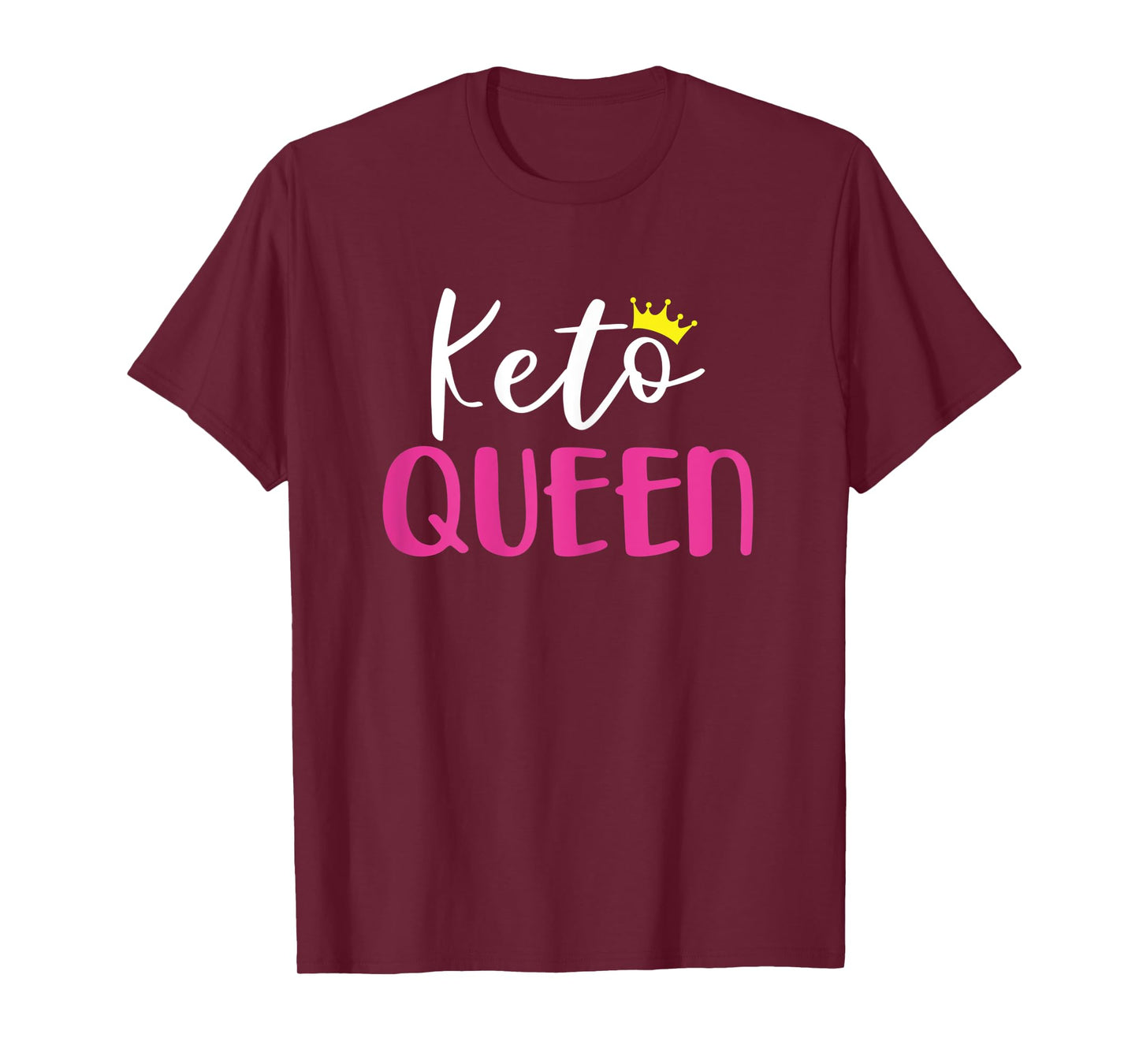 Womens Keto Queen Shirt With Crown Funny Ketosis Diet Tee T-Shirt