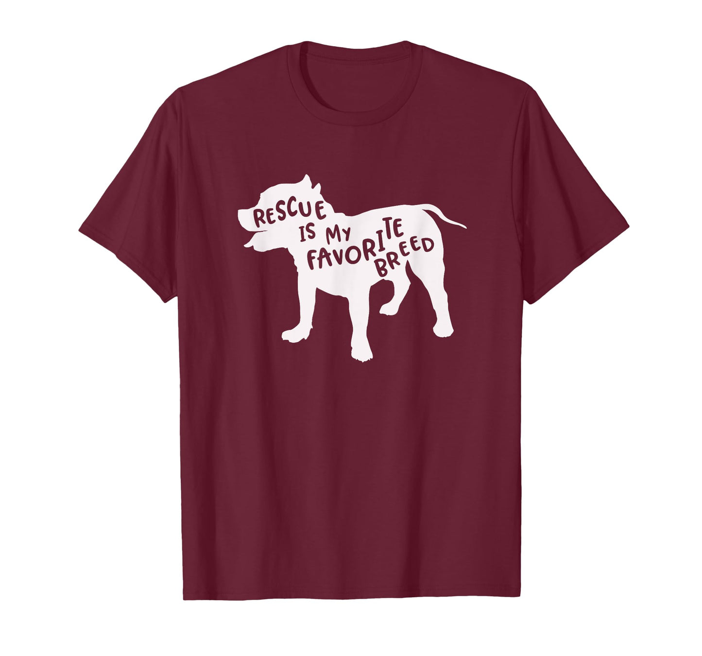 Rescue Is My Favorite Breed T shirt - Pitbull Mam Dad Shirt