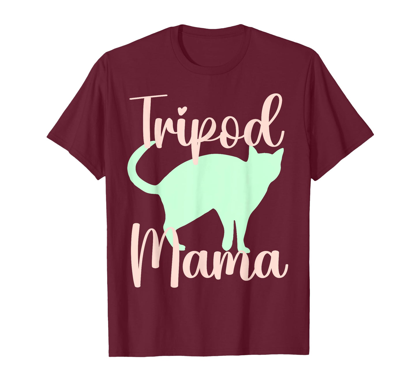 Tripod mama mom cat three legs 3 legged kitten kitty owner T-Shirt for Men Women