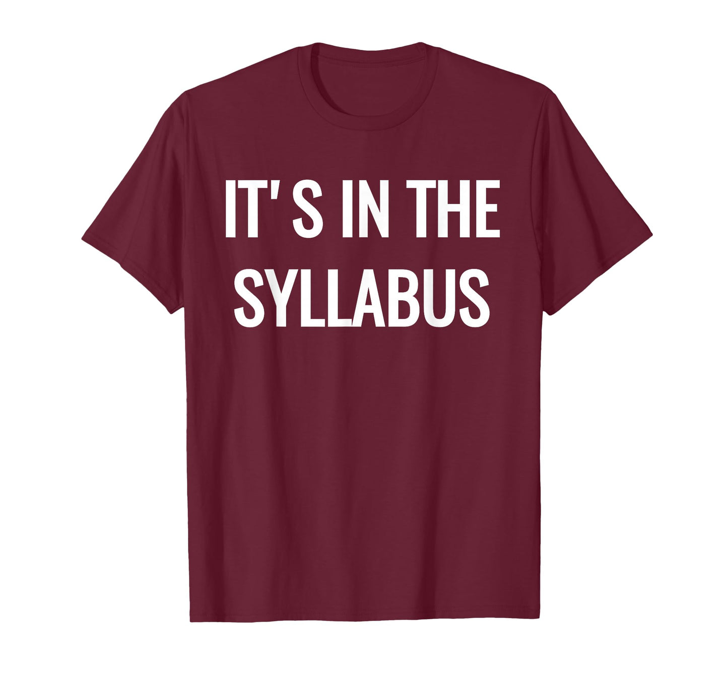 College Professor T-Shirt - It's in the Syllabus T-Shirt