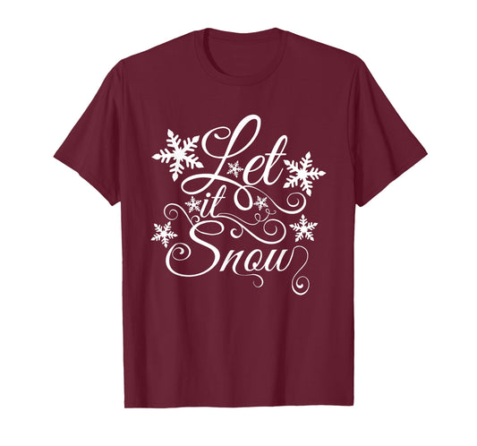 Let It Snow Christmas Snowflake T-Shirt