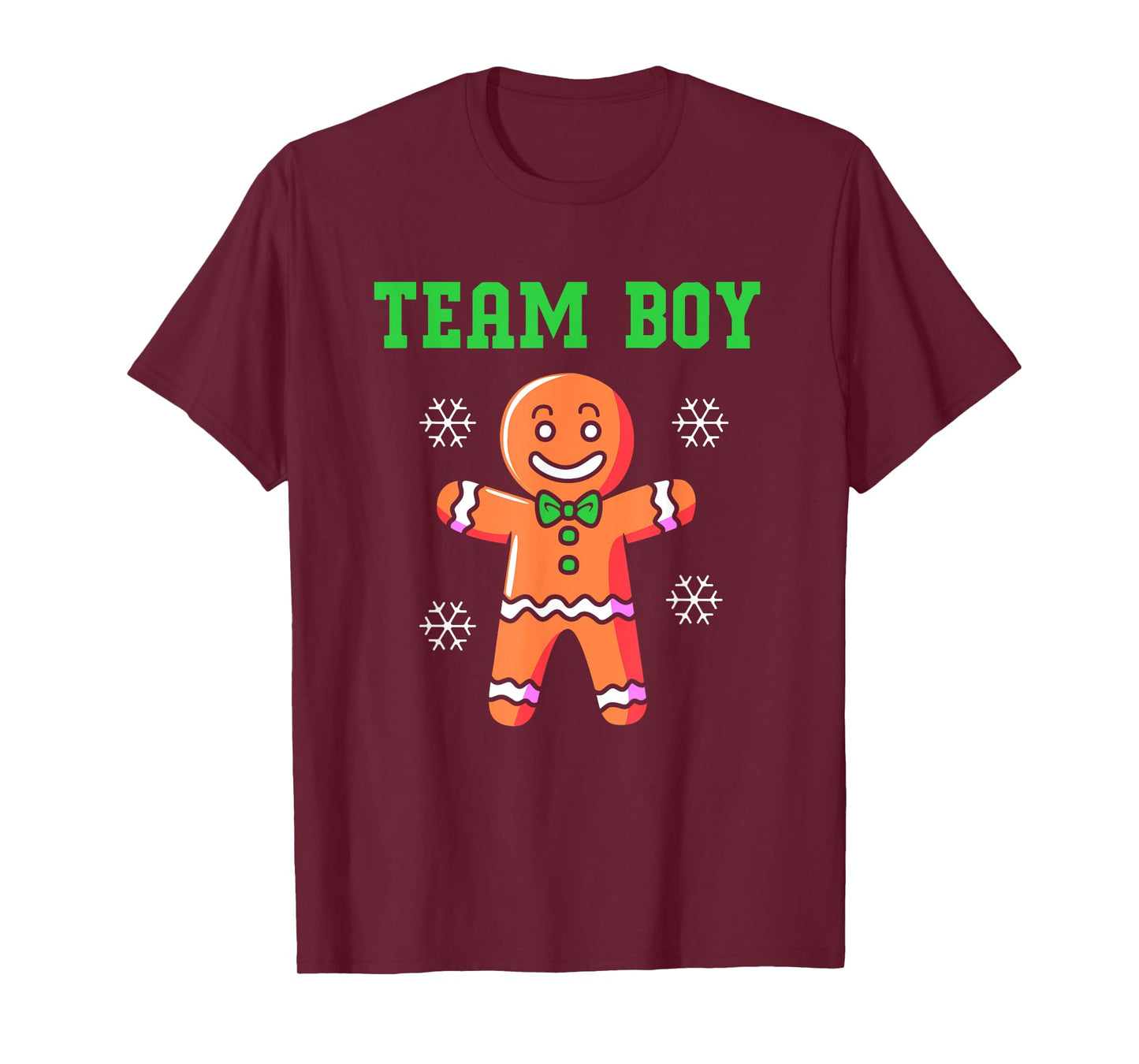 Christmas Gingerbread Man Team Boy Gender Reveal T-Shirt