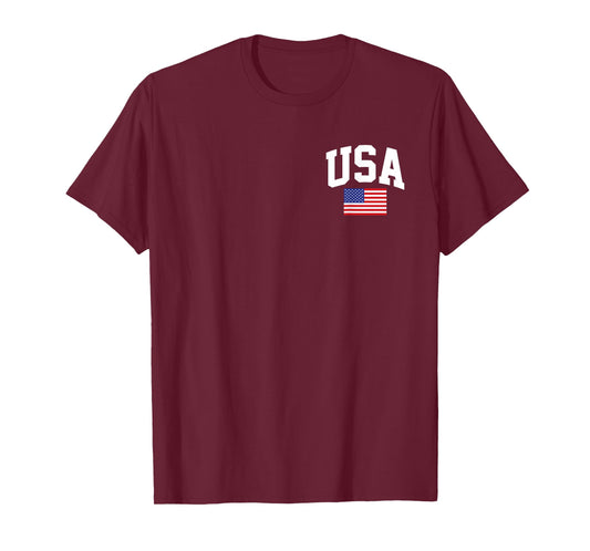 American Flag Stars Stripes 4th of July Patriotic USA Logo T-Shirt
