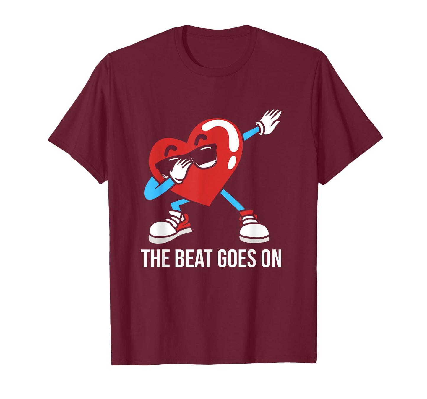 Funny Heart Attack Survivor Dabbing Heart The Beat Goes On T-Shirt