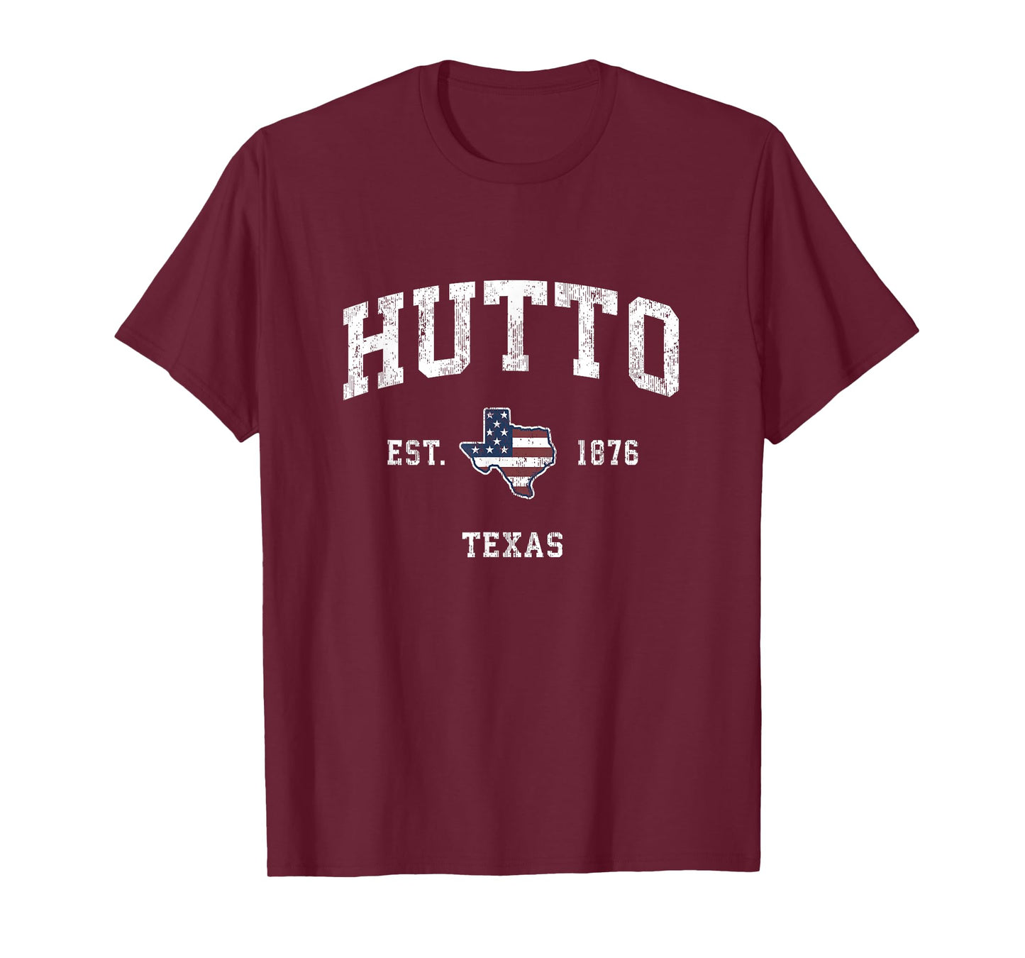 Hutto Texas TX Vintage American Flag Sports Design T-Shirt for Women Kids Men