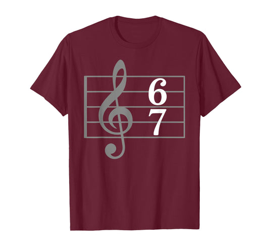 67 Meme Music Slang Musician Six Seven Funny Music Teacher T-Shirt