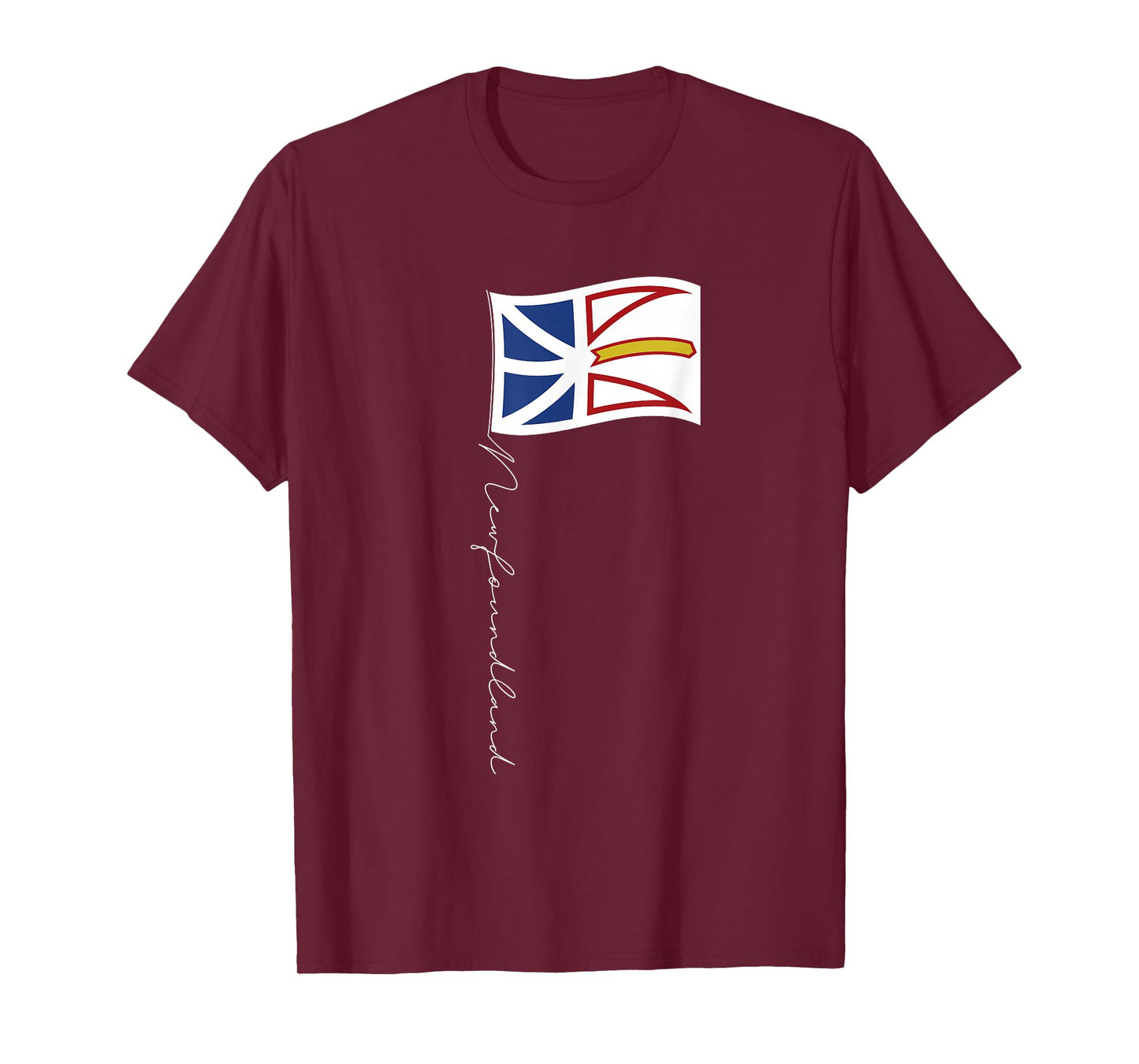 Newfoundland and Labrador Signature Flag Pole - Newfie Flag T-Shirt