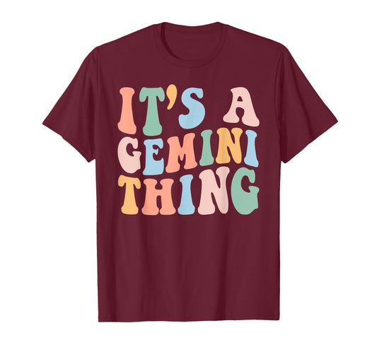 It's A Gemini Thing Retro Zodiac Birthday Women T-Shirt