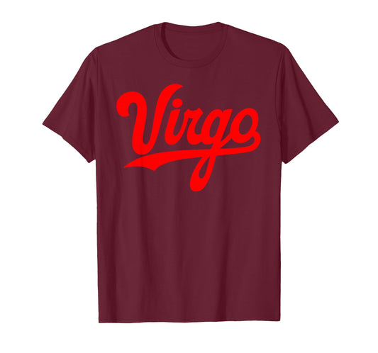 Virgo Season Men and Women Zodiac Typography Art Design T-Shirt