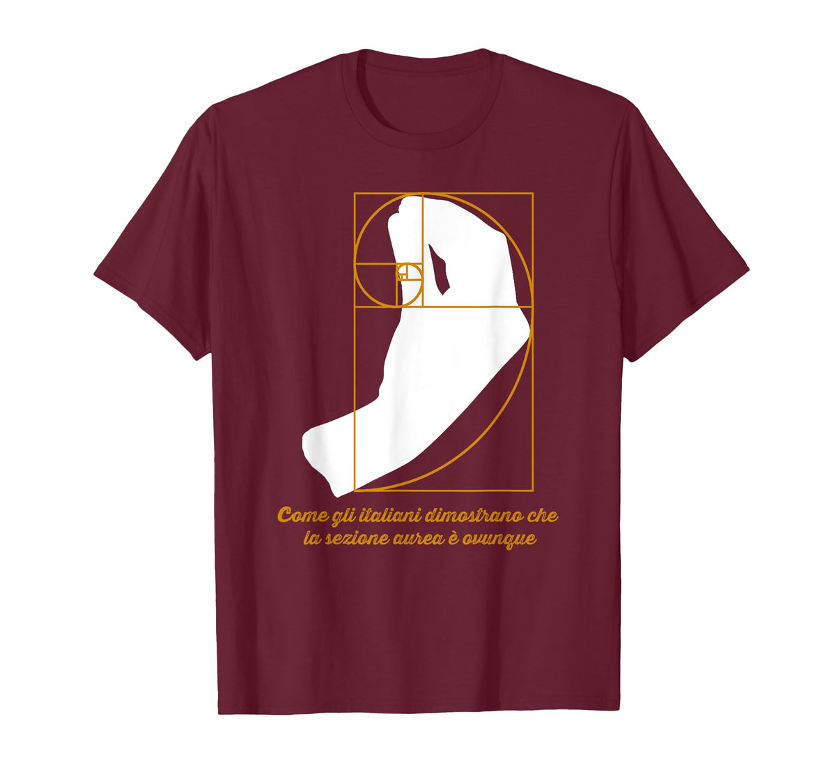 Golden Ratio Math Funny Italian Hand Gesture Fibonacci T-Shirt
