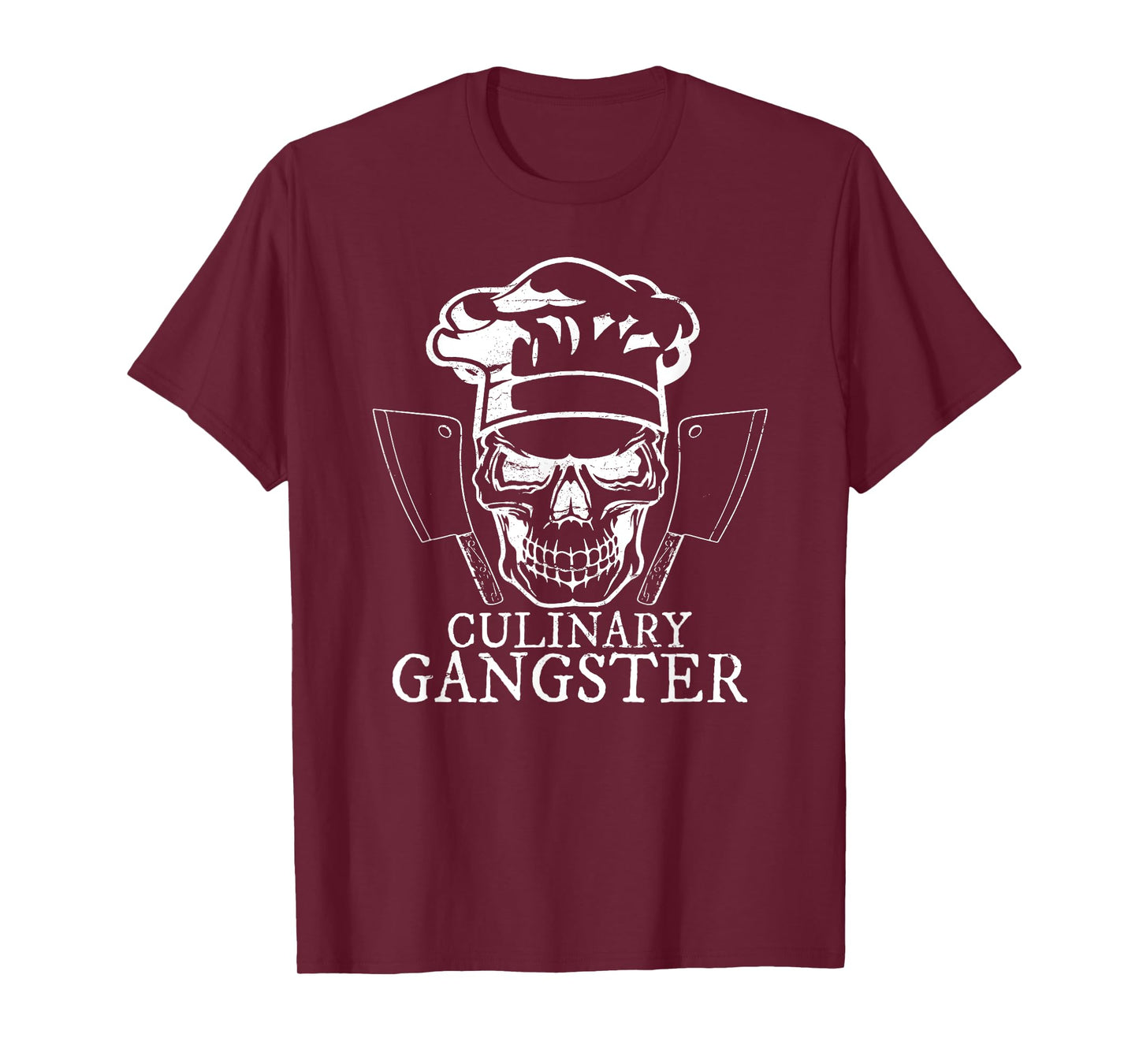 Culinary Gangster Shirt Funny Chef Gift Skull Hat Cooking T-Shirt