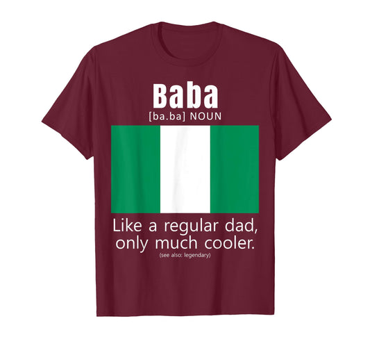 American Nigerian Patriot Flag Fathers Day Nigeria Dad T-Shirt