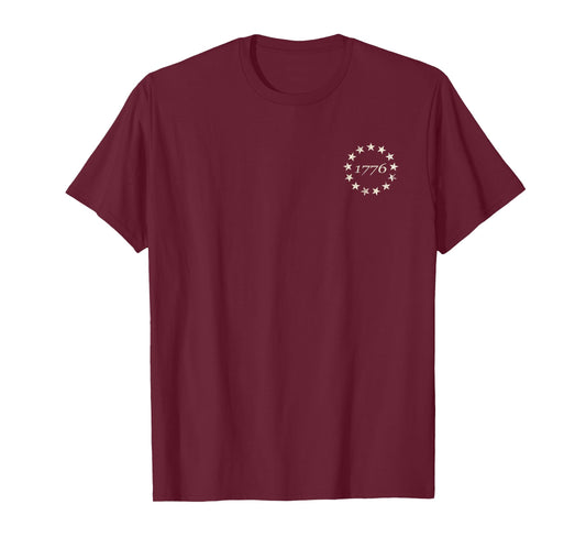 13 Star Flag Betsy Ross Distressed American Flag 1776 T-Shirt