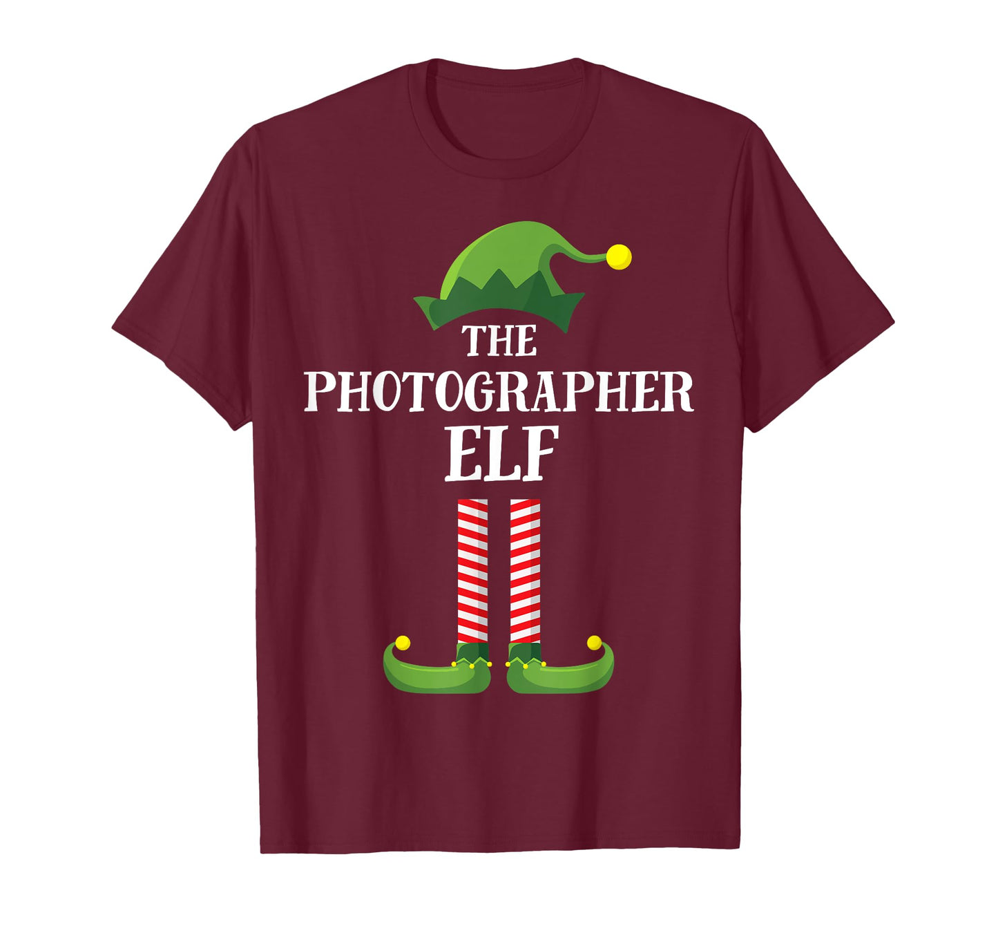 Photographer Elf Matching Family Group Christmas Party PJ T-Shirt