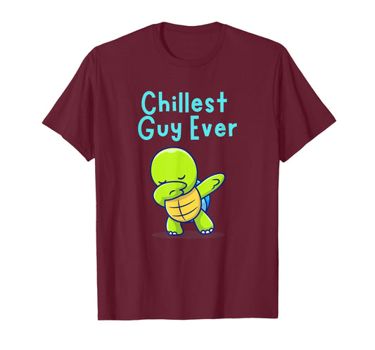 Chillest Guy Ever Chill Little Guy Coolest Boy Dab Turtle T-Shirt