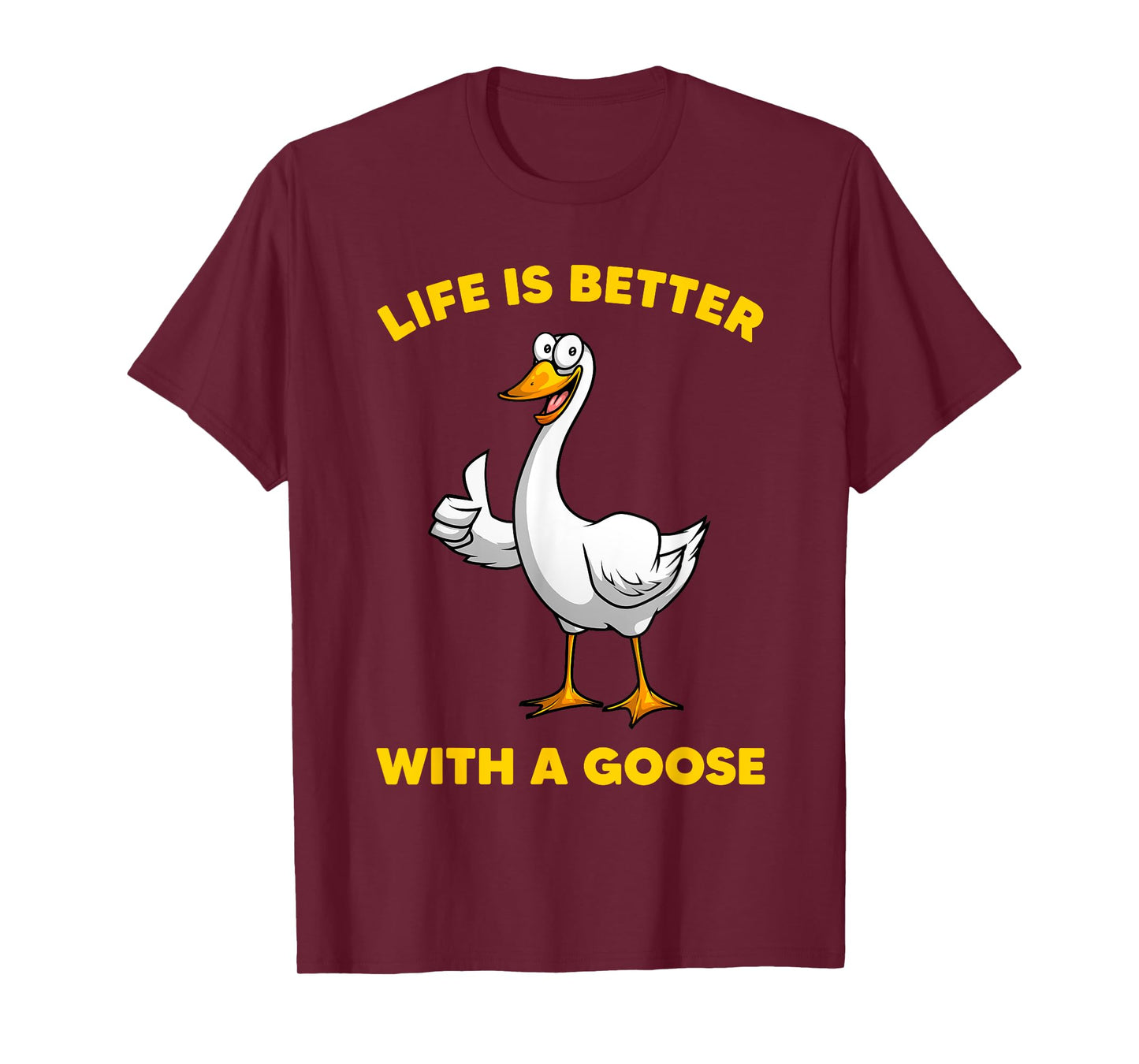 Cute Goose Design For Men Women Toddler Grey White Goose Fan T-Shirt