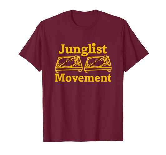 Drum n Bass Raver Junglist Movement DJ Turntables Art Design T-Shirt