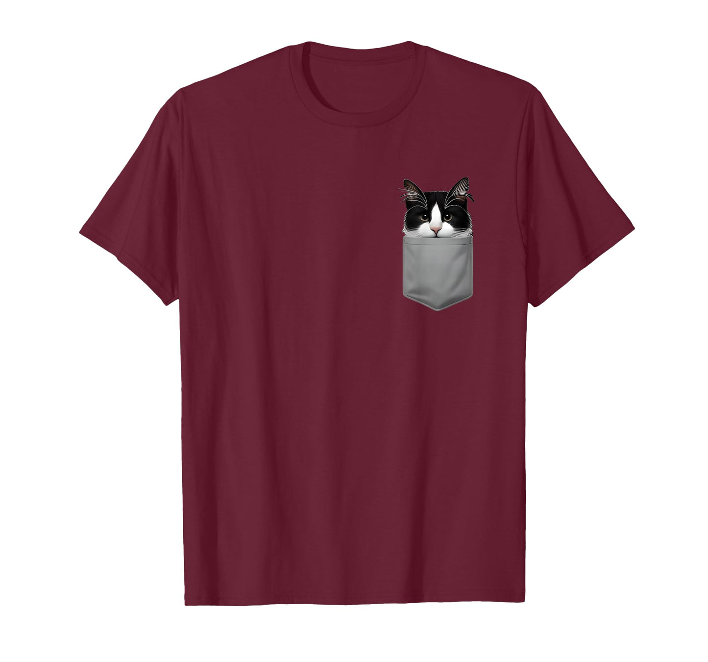 Funny Cat Peeking in Pocket Cute Cat Lover for Men dad T-Shirt