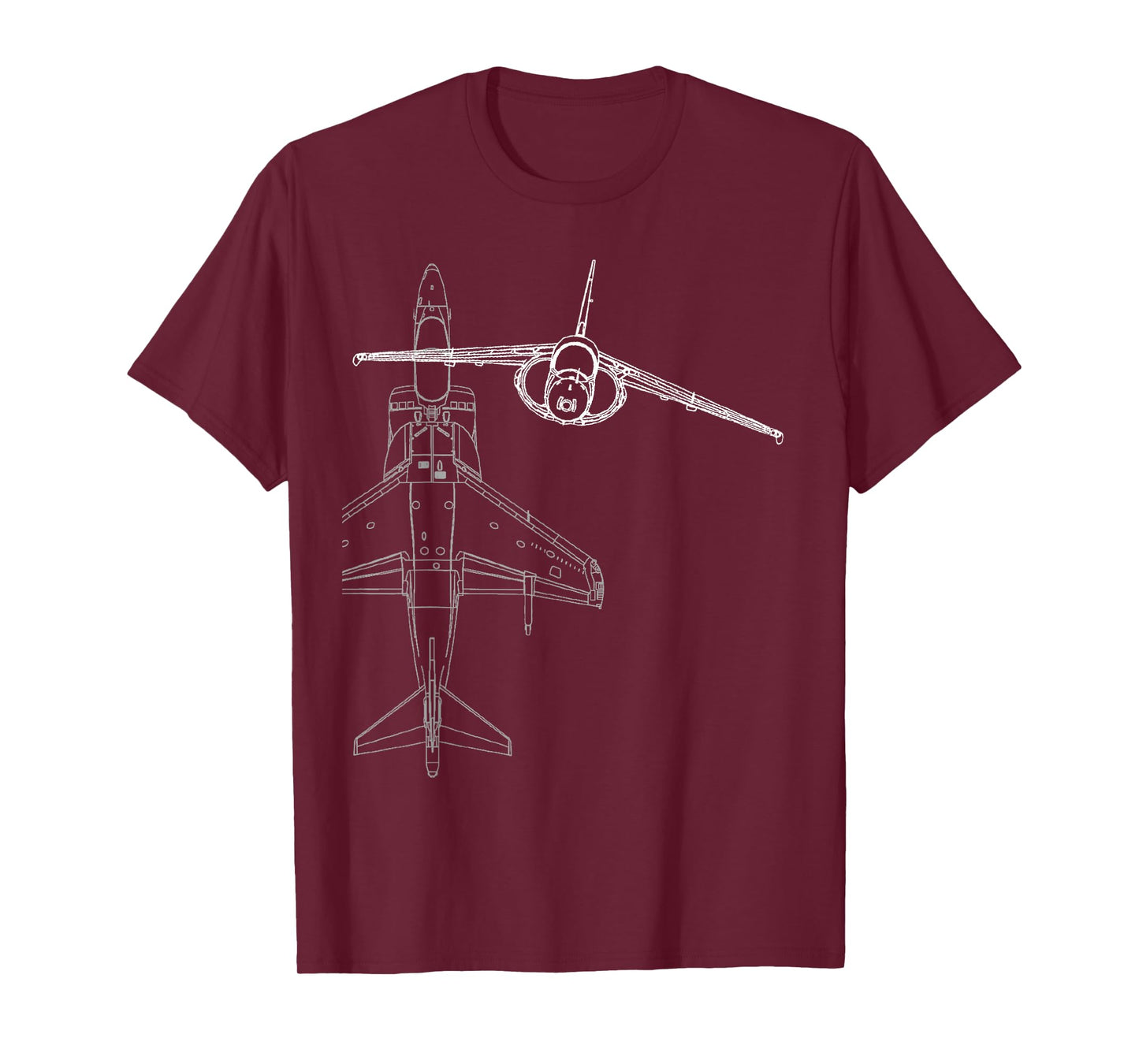 AV-8B Harrier II Jet Airplane Line Drawing T-shirt T-Shirt