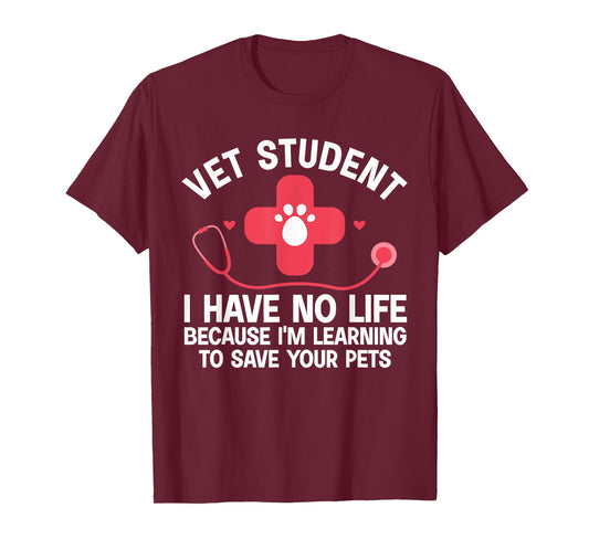 Cool Veterinarian Student Art For Men Women Veterinary Vet T-Shirt