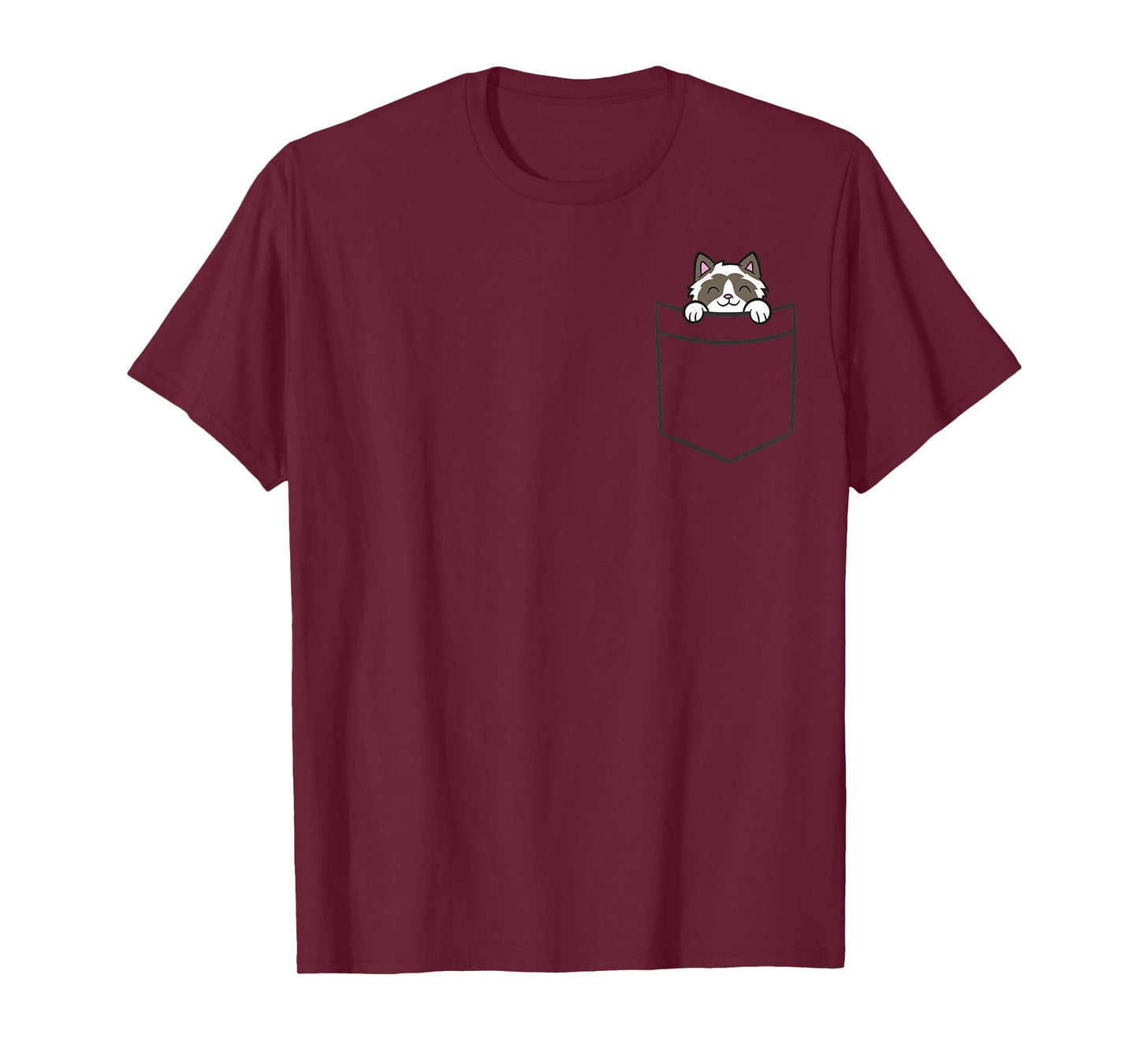 Cat In The Pocket Cute Ragdoll Cat T-Shirt