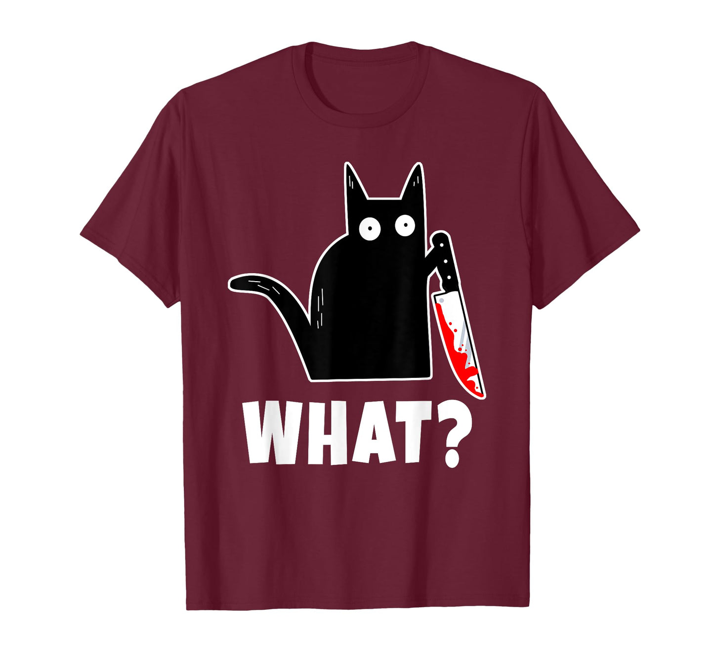 Halloween Costume: Murderous Cat Bloody Knife Mens & Womens T-Shirt