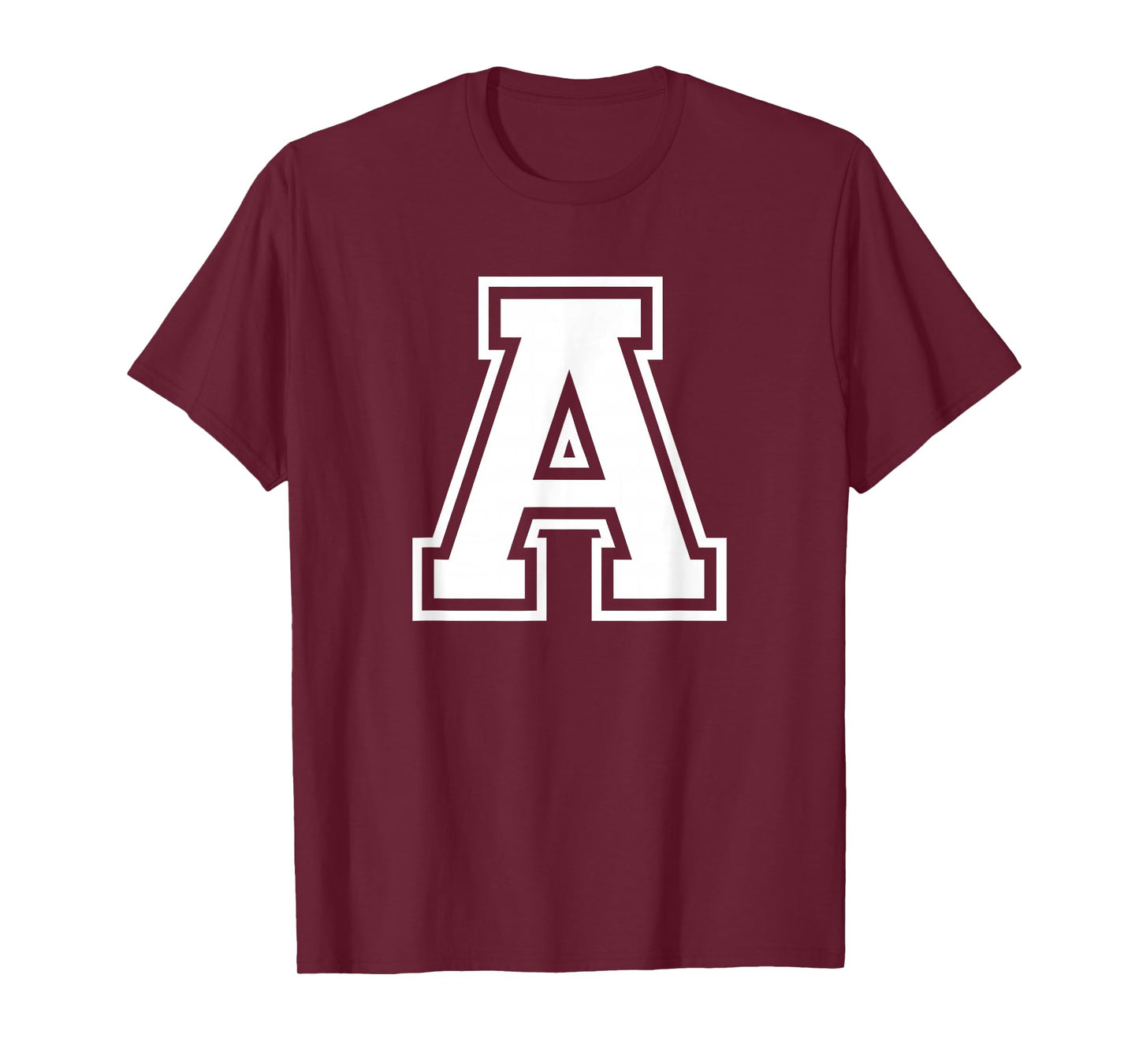 Letter A Name Initial Varsity Alphabet Monogram T-Shirt
