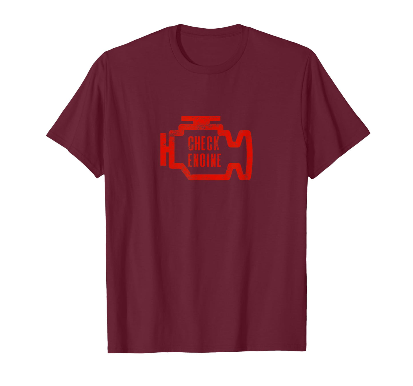 Check Engine Light T Shirt Distressed Look